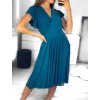 Šaty elegantní letní krátký rukáv dámské (S/M ONE SIZE) ITALSKÁ MÓDA IMWGB231614/DU (Velikost S/M/L, Barva Černá)