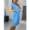 Šaty letní plisované krátký rukáv dámské (S/M ONE SIZE) ITALSKÁ MÓDA IM323355/DU (Velikost S/M/L, Barva Černá)