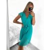 Šaty letní plisované krátký rukáv dámské (S/M ONE SIZE) ITALSKÁ MÓDA IM323355/DU (Velikost S/M/L, Barva Černá)