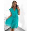 Šaty letní plisované krátký rukáv dámské (S/M ONE SIZE) ITALSKÁ MÓDA IM323355/DU (Velikost S/M/L, Barva Černá)