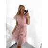 Šaty letní plisované krátký rukáv dámské (S/M ONE SIZE) ITALSKÁ MÓDA IM323355/DU (Velikost S/M/L, Barva Černá)