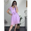 Šaty letní plisované krátký rukáv dámské (S/M ONE SIZE) ITALSKÁ MÓDA IM323355/DU (Velikost S/M/L, Barva Černá)