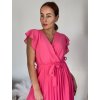 Šaty letní plisované krátký rukáv dámské (S/M ONE SIZE) ITALSKÁ MÓDA IM323355/DU (Velikost S/M/L, Barva Černá)