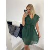 Šaty letní šifonové krátký rukáv dámské (S/M ONE SIZE) ITALSKÁ MÓDA IM323356/DU (Velikost S/M/L, Barva modrá královská)