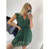 Šaty letní šifonové krátký rukáv dámské (S/M ONE SIZE) ITALSKÁ MÓDA IM323356/DU (Velikost S/M/L, Barva modrá královská)