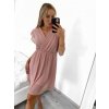 Šaty letní šifonové krátký rukáv dámské (S/M ONE SIZE) ITALSKÁ MÓDA IM323356/DU (Velikost S/M/L, Barva modrá královská)
