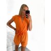 Overal letný krátky rukáv dámsky (S/M ONE SIZE) TALIANSKA MÓDA IMWB23320/DU (Velikost S/M/L, Barva modrá královská)