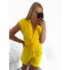 Overal letný krátky rukáv dámsky (S/M ONE SIZE) TALIANSKA MÓDA IMWB23320/DU (Velikost S/M/L, Barva modrá královská)