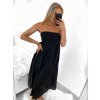Šaty ala sukně letní bez rukávu dámské (S/M ONE SIZE) ITALSKá MóDA IM723033/DU (Velikost S/M/L, Barva Černá)