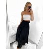 Šaty ala sukně letní bez rukávu dámské (S/M ONE SIZE) ITALSKá MóDA IM723033/DU (Velikost S/M/L, Barva Černá)