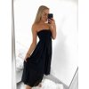 Šaty ala sukně letní bez rukávu dámské (S/M ONE SIZE) ITALSKá MóDA IM723033/DU (Velikost S/M/L, Barva Černá)
