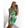 Šaty letní icecool krátký rukáv dámské (S/M ONE SIZE) ITALSKÁ MÓDA IMM23M177-6/DU (Velikost S/M/L, Barva zelená)