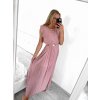Šaty dlouhé letní bez rukávu dámské (S/M ONE SIZE) ITALSKÁ MÓDA IMWB23364/DU (Velikost S/M/L, Barva béžová)