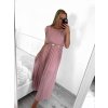 Šaty dlouhé letní bez rukávu dámské (S/M ONE SIZE) ITALSKÁ MÓDA IMWB23364/DU (Velikost S/M/L, Barva béžová)