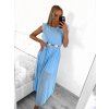 Šaty dlouhé letní bez rukávu dámské (S/M ONE SIZE) ITALSKÁ MÓDA IMWB23364/DU (Velikost S/M/L, Barva béžová)