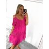 Šaty letní s krajkou na ramínka dámské (S/M ONE SIZE) ITALSKÁ MÓDA IMWB232841/DU (Velikost S/M/L, Barva bílá)