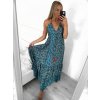 Šaty dlouhé letní na ramínka dámské (S/M ONE SIZE) INDICKÁ MÓDA  IMM23PW5010-3/DU
