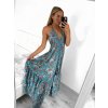 Šaty dlouhé letní na ramínka dámské (S/M ONE SIZE) INDICKÁ MÓDA  IMM23PW5010-4/DU
