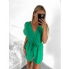 Overal krátký letní krátký rukáv dámský (S/M ONE SIZE) ITALSKÁ MÓDA IM3238106/DU (Velikost S/M/L, Barva Černá)