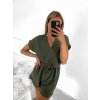 Overal krátký letní krátký rukáv dámský (S/M ONE SIZE) ITALSKÁ MÓDA IM3238106/DU