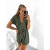 Overal krátký letní krátký rukáv dámský (S/M ONE SIZE) ITALSKÁ MÓDA IM3238106/DU (Velikost S/M/L, Barva Černá)