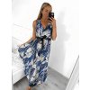 Šaty dlouhé letní icecool bez rukávu dámské (S/M/L ONE SIZE) ITALSKÁ MÓDA IMM23M2132-4/DU (Velikost M/L, Barva modrá)