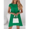 Šaty elegantní letní krátký rukáv dámské (S/M ONE SIZE) ITALSKÁ MÓDA IMD23498/DU (Velikost S/M/L, Barva Černá)