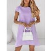 Šaty elegantní letní krátký rukáv dámské (S/M ONE SIZE) ITALSKÁ MÓDA IMD23498/DU (Velikost S/M/L, Barva Černá)