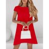 Šaty elegantní letní krátký rukáv dámské (S/M ONE SIZE) ITALSKÁ MÓDA IMD23498/DU (Velikost S/M/L, Barva Černá)