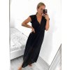 Šaty letní dlouhé šifonové krátký rukáv dámské (S/M ONE SIZE) ITALSKÁ MÓDA IMWMY232468/DU (Velikost S/M/L, Barva béžová)