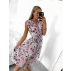 Šaty letní šifon bez rukávu skládané dámské (S/M ONE SIZE) ITALSKÁ MÓDA IMWG222106/DUR (Velikost S/M/L, Barva bílá)