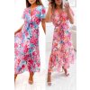 Šaty dlouhé letní krátký rukáv dámské (S/M ONE SIZE) ITALSKÁ MÓDA IMWGB232228/DU (Velikost S/M/L, Barva růžová)