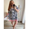 Šaty košilové oversize 3/4 rukáv dámské nadrozměr (L/4XL ONE SIZE) ITALSKÁ MÓDA IM423ALEX/DUR