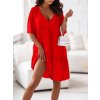 Šaty letní oversize volnočasové krátký rukáv dámské (L/XL/2XL ONE SIZE) ITALSKÁ MODA IMD23402/DU