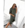 Šaty dlouhé lněné košilové dlouhý rukáv dámské (S/M ONE SIZE) ITALSKÁ MÓDA IMPLI2272014/DUR (Velikost S/M/L, Barva Černá)