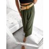 Kalhoty letní dlouhé volné s páskem dámské (S/M ONE SIZE) ITALSKÁ MÓDA IMPLI236388/DU (Velikost S/M/L, Barva béžová)