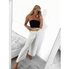 Kalhoty letní dlouhé volné s páskem dámské (S/M ONE SIZE) ITALSKÁ MÓDA IMPLI236388/DU (Velikost S/M/L, Barva béžová)
