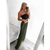 Kalhoty letní dlouhé volné s páskem dámské (S/M ONE SIZE) ITALSKÁ MÓDA IMPLI236388/DU (Velikost S/M/L, Barva béžová)