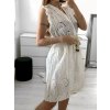 Šaty letní boho krajkové s páskem bez rukávu dámské (S/M ONE SIZE) ITALSKÁ MÓDA IMPLI236255/DU