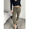 Kalhoty letní dlouhé strečové dámské (S/M ONE SIZE) ITALSKÁ MÓDA IMPLI238115/DUR