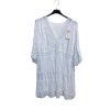 Šaty letní krajkové boho krátký rukáv dámské (S/M/L/XL ONE SIZE) ITALSKÁ MÓDA IMP1682321121/DUR (Velikost L/XL, Barva bílá)
