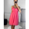 Šaty letní šifonové na ramínka dámské (S/M ONE SIZE) ITALSKÁ MÓDA IMWY23148/DU (Velikost S/M/L, Barva béžová)
