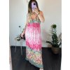 Šaty dlouhé na ramínka icecool dámské (L/XL/2XL/3XL ONE SIZE) FRANCOUZSKÁ MÓDA FMB23197-X/DR (Velikost L/XL, Barva červená)