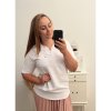 Tunika s 3/4 rukáv dámská nadrozměr (L-6XL) POLSKÁ MODA PME23FABIA/DUR (Velikost L, Barva bílá)