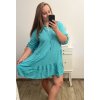 Šaty letní volnočasové dlouhý rukáv dámská nadrozměr (L/XL/2XL ONE SIZE) ITALSKÁ MÓDA IMN23ABBY/DUR (Velikost XL/2XL, Barva Černá)