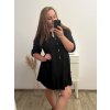 Šaty letní volnočasové dlouhý rukáv dámská nadrozměr (L/XL/2XL ONE SIZE) ITALSKÁ MÓDA IMN23ABBY/DUR (Velikost XL/2XL, Barva Černá)