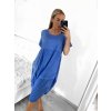 Šaty oválné letní volnočasové oversize krátký rukáv dámské MONZA (XL/2XL/3XL ONE SIZE) ITALSKÁ MÓDA IM422510/DUR (Velikost 2XL/3XL, Barva zelená)