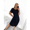 Šaty oválné letní volnočasové oversize krátký rukáv dámské MONZA (XL/2XL/3XL ONE SIZE) ITALSKÁ MÓDA IM422510/DUR (Velikost 2XL/3XL, Barva zelená)