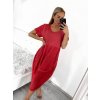 Šaty oválné letní volnočasové oversize krátký rukáv dámské MONZA (XL/2XL/3XL ONE SIZE) ITALSKÁ MÓDA IM422510/DUR (Velikost 2XL/3XL, Barva zelená)