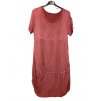 Šaty oválné letní volnočasové oversize krátký rukáv dámské MONZA (XL/2XL/3XL ONE SIZE) ITALSKÁ MÓDA IM422510/DUR (Velikost 2XL/3XL, Barva zelená)